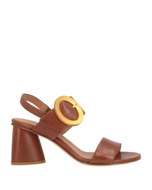 Mara Bini Brown Tan Sandals Leather