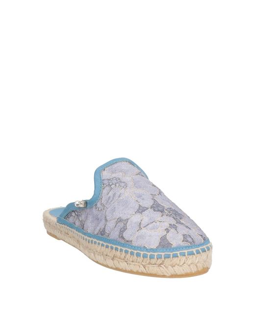 Baldinini Blue Espadrilles Textile Fibers, Leather