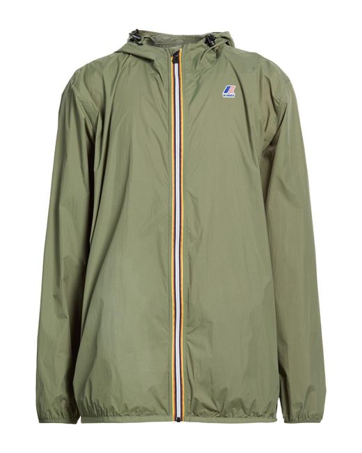 K-Way Green Jacket Polyamide for men