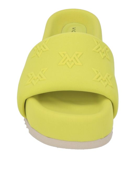 Vic Matié Yellow Sandals Textile Fibers