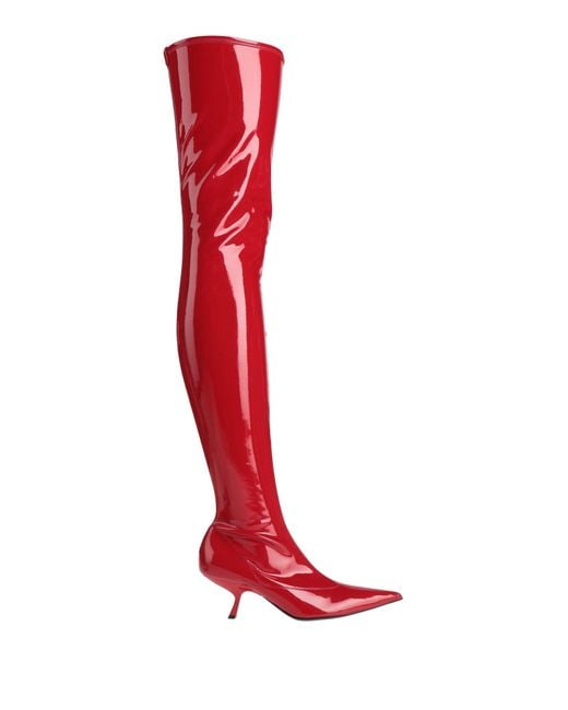 Sergio Rossi Red Boot Latex
