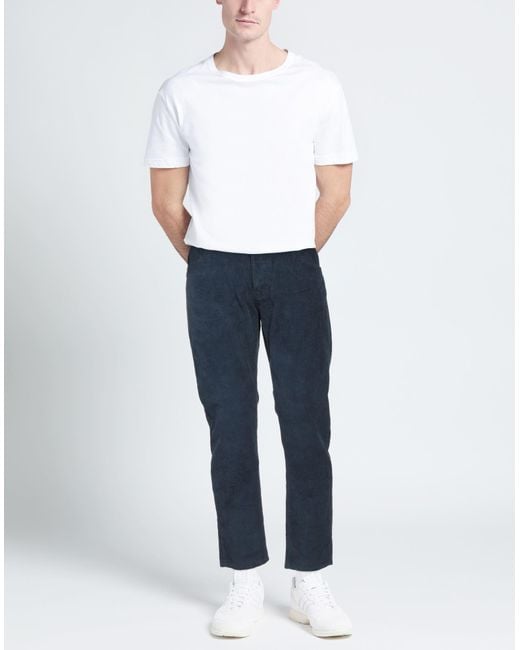 Daniele Alessandrini Blue Daniele Alessandrini Pants Cotton, Elastane for men