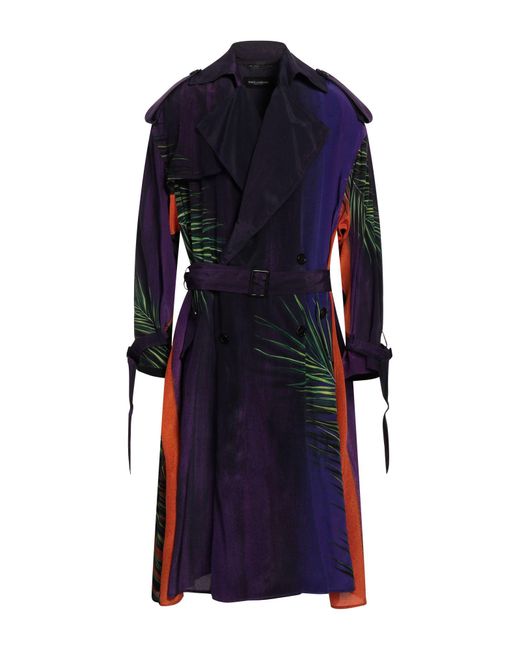 Dolce & Gabbana Blue Overcoat & Trench Coat for men