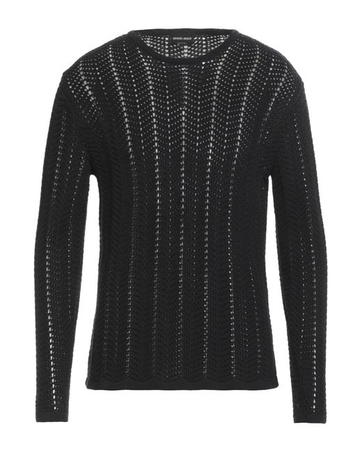 Pullover di Giorgio Armani in Black da Uomo