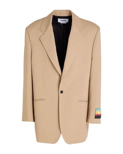 Americana MSGM de hombre de color Natural