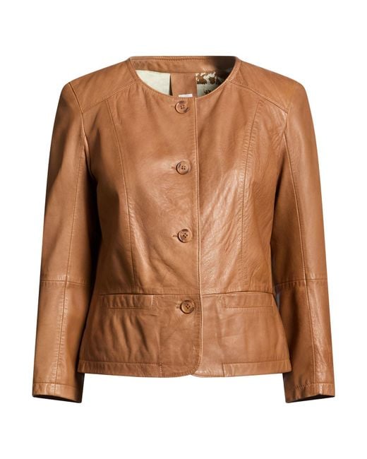 Bully Brown Camel Jacket Leather