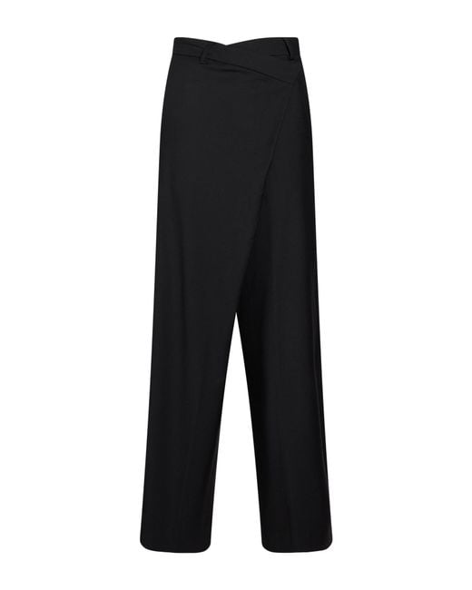 White Sand Black Pants Wool, Polyester, Elastane