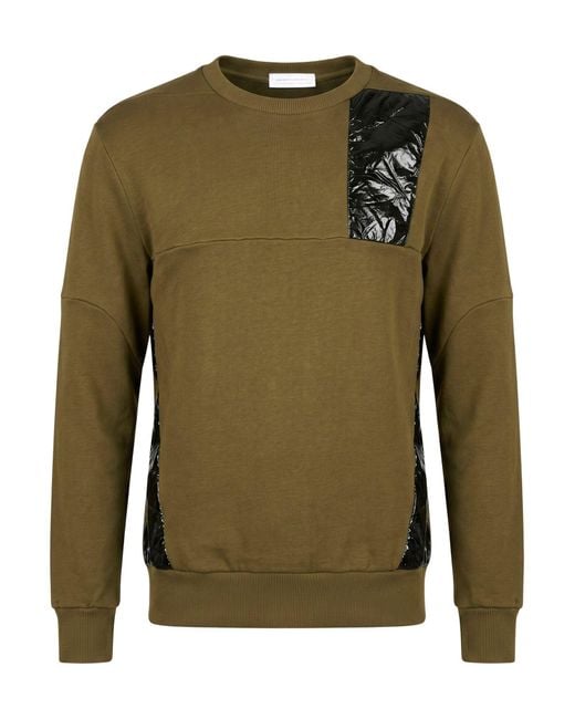 PMDS PREMIUM MOOD DENIM SUPERIOR Green Military Sweatshirt Cotton for men