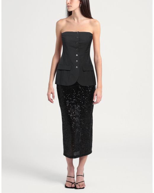 Herskind Black Top Recycled Polyester, Virgin Wool, Elastane