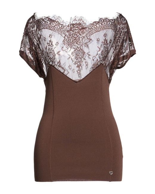 Please Brown Top Viscose, Polyamide