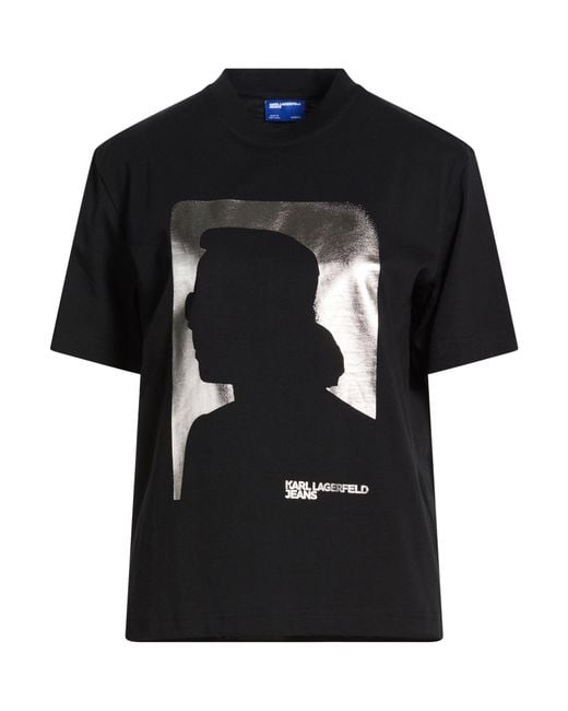 Karl Lagerfeld Black T-Shirt Organic Cotton