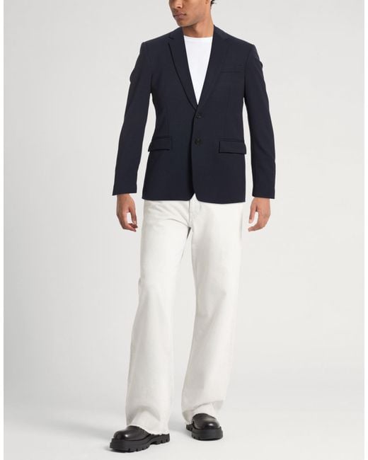 Grifoni Blue Midnight Blazer Polyester, Virgin Wool, Elastane for men