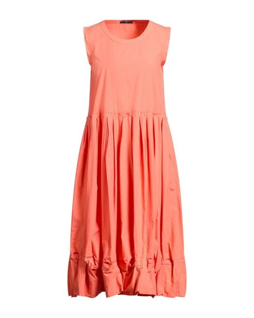 High Red Midi Dress