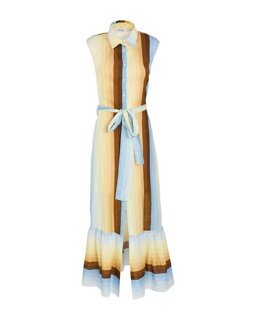 Amotea Metallic Maxi Dress Linen