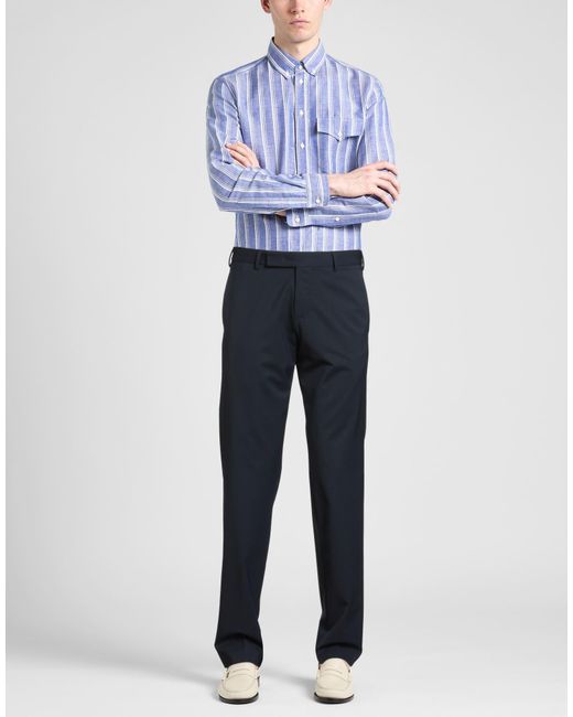 PT Torino Blue Pants Virgin Wool, Polyamide, Elastane for men