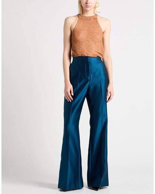 Fendi Blue Pants Silk