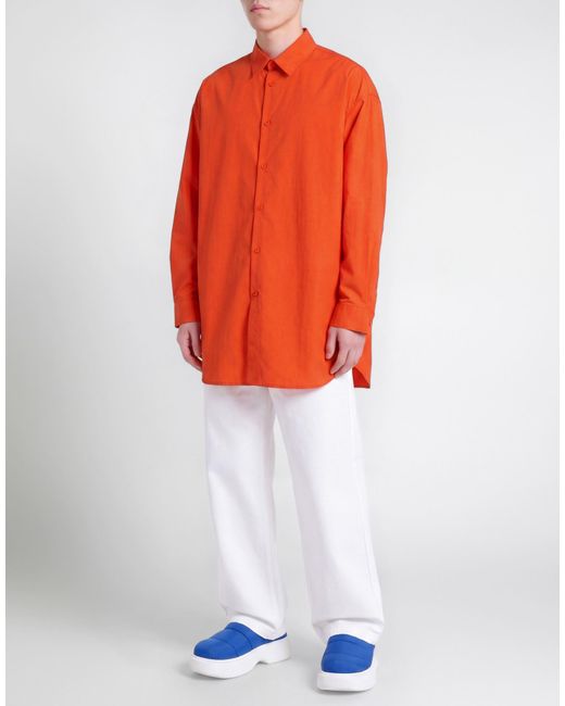 Sunnei Orange Shirt Cotton, Elastane for men