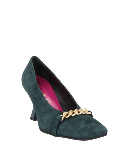 Bruglia Blue Deep Pumps Leather