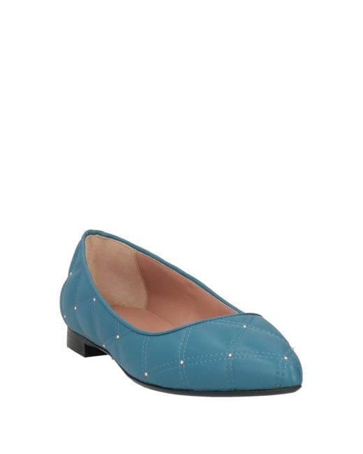 Pollini Blue Ballet Flats
