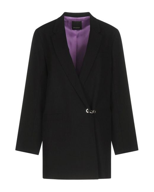 Pinko Blue Blazer Virgin Wool, Polyamide, Elastane
