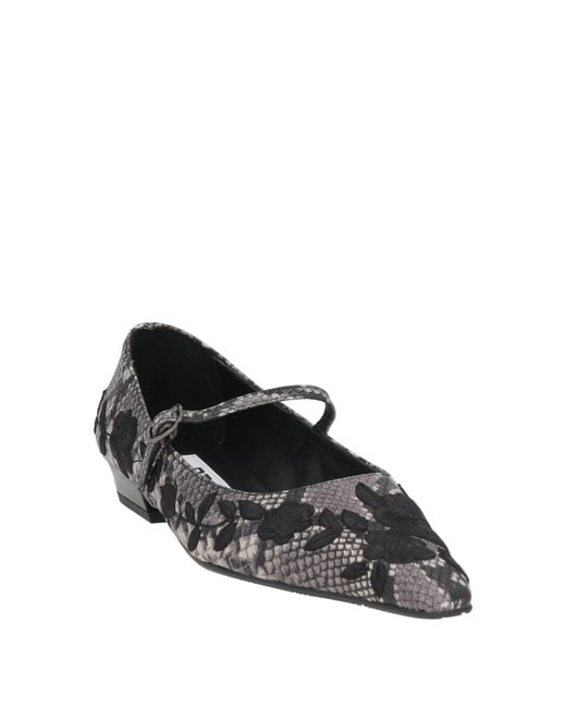 Ras Gray Ballet Flats Leather