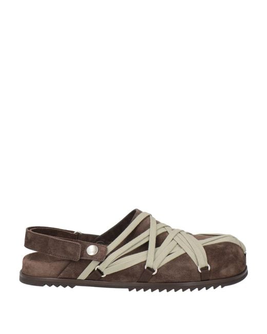 Rick Owens Brown Mules & Clogs