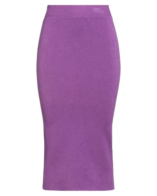 Haveone Purple Mauve Midi Skirt Viscose, Polyester, Polyamide
