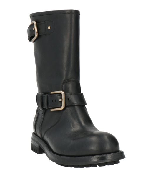 Dolce & Gabbana Black Ankle Boots Leather