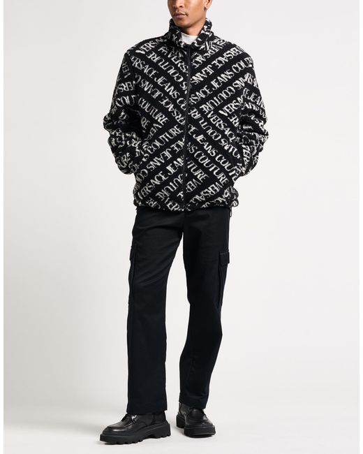 Versace Jeans Couture Black Jacket Polyester, Acrylic for men