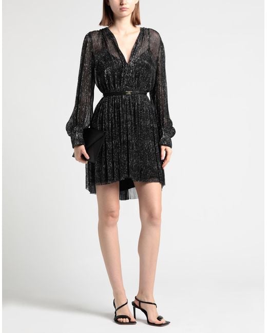maje black mini dress Mini pleated dress