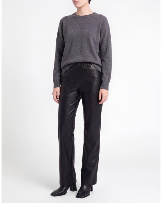 Gaelle Paris Black Pants Polyurethane, Polyester