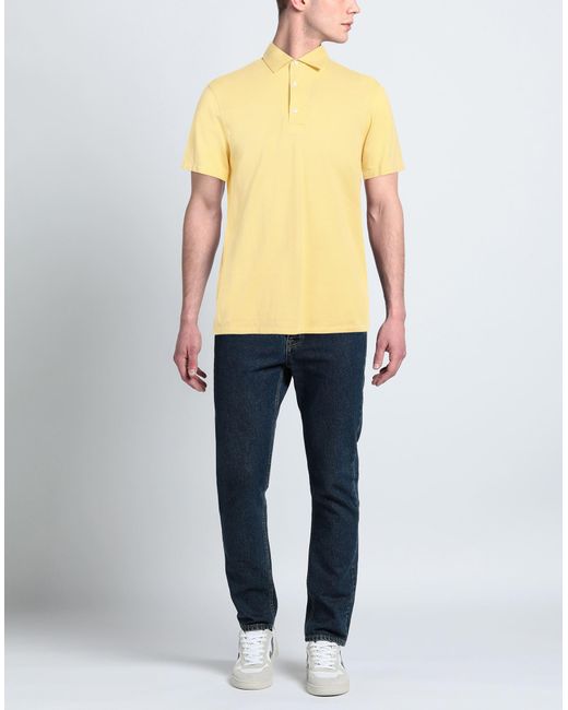 Isaia Yellow Polo Shirt for men