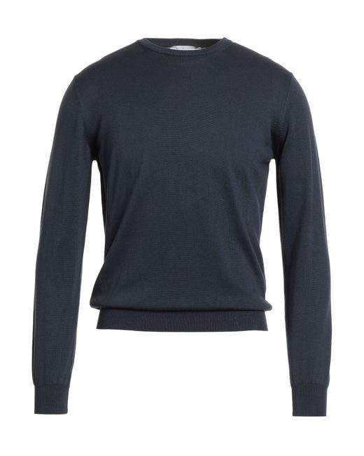 FILIPPO DE LAURENTIIS Blue Slate Sweater Cotton for men