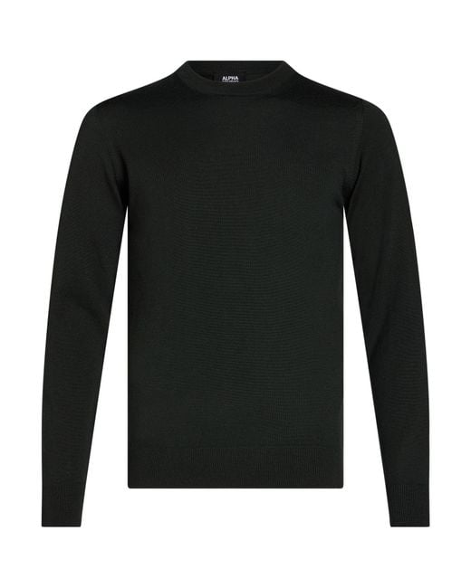 Alpha Studio Black Jumper for men