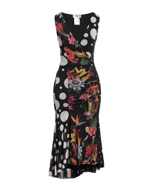 Fuzzi Black Midi Dress