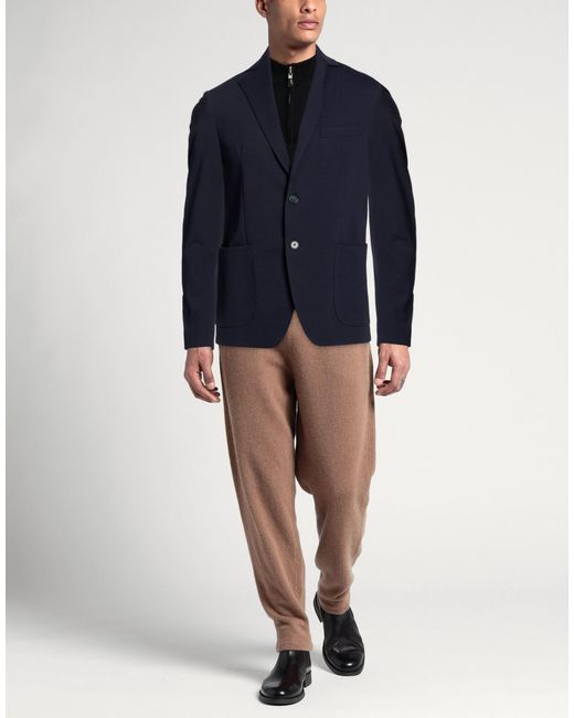 Exte Blue Blazer Cotton, Nylon, Elastane for men