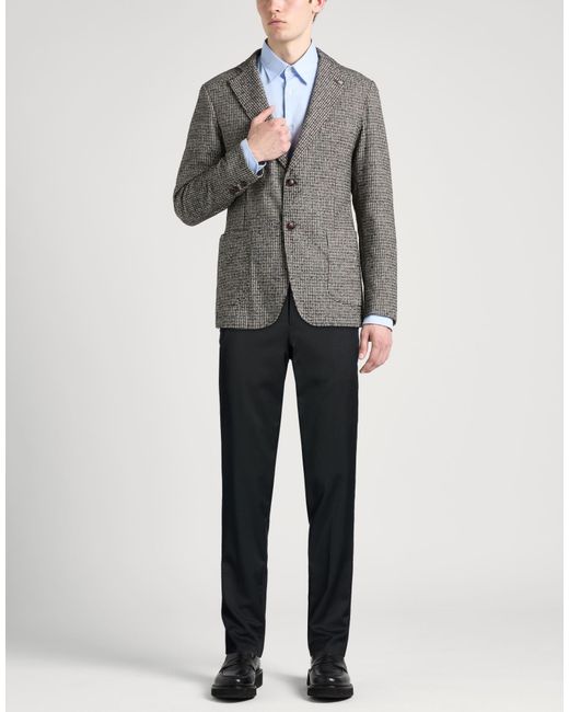 Lardini Black Pants Wool for men