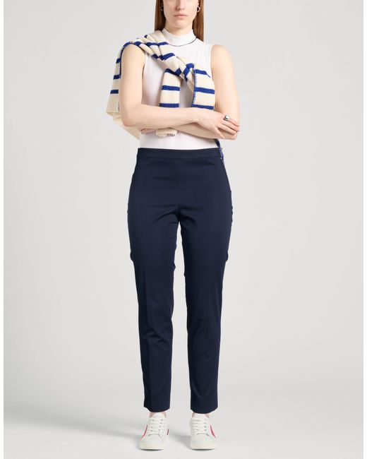 Diana Gallesi Blue Pants Cotton, Polyester, Elastane