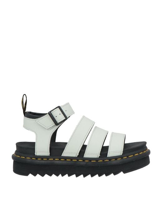 Dr. Martens Gray Blaire Athena Sandals Leather