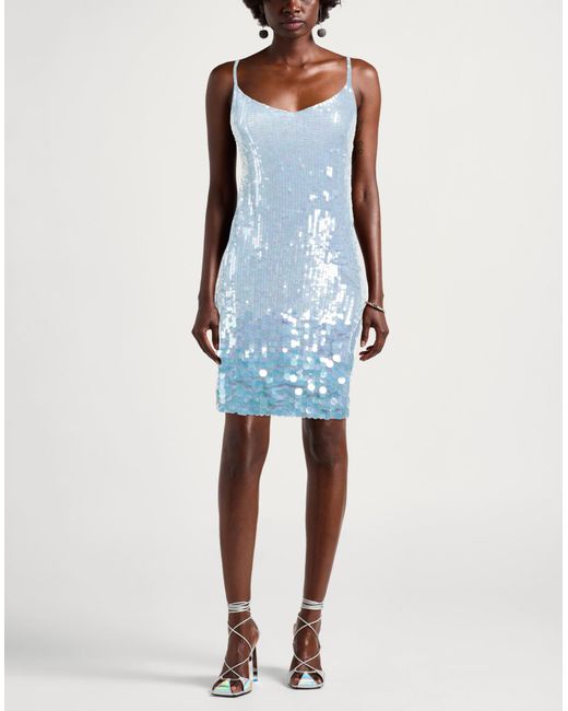 P.A.R.O.S.H. Blue P.A.R.O..H. Mini Dress Polyamide, Elastane, Pvc
