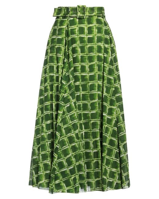 Samantha Sung Green Maxi Skirt Cotton