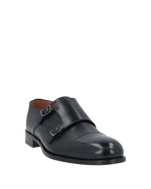 Testoni Black Loafers Leather for men