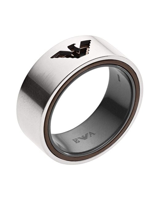 Emporio Armani Metallic Ring for men
