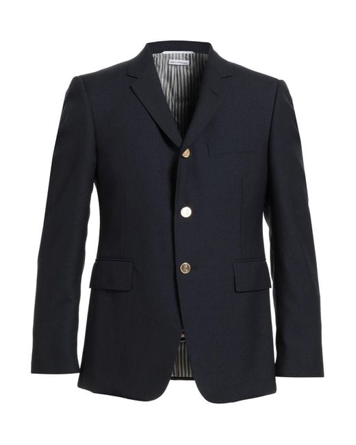 Thom Browne Blue Midnight Blazer Wool for men