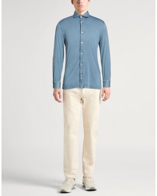 Camisa Fedeli de hombre de color Blue