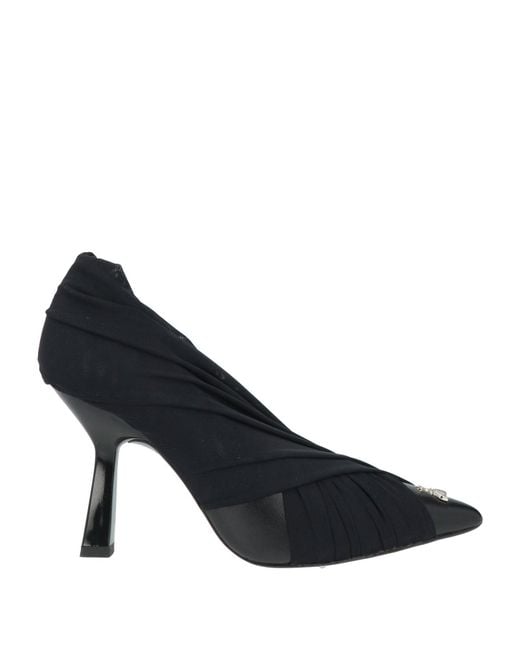Patrizia Pepe Blue Pumps Polyester, Elastane, Leather