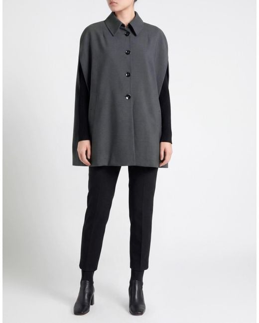 .., merci italia Gray Jacket Polyester, Viscose, Elastane