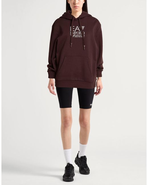 EA7 Brown Sweatshirt Cotton, Polyester