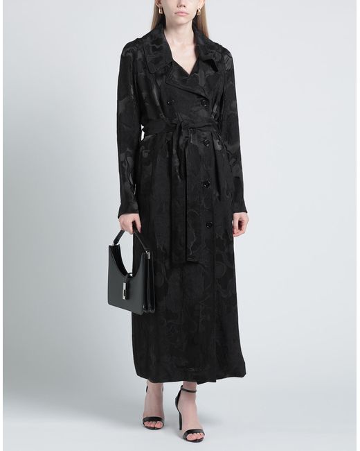 Dries Van Noten Black Overcoat & Trench Coat