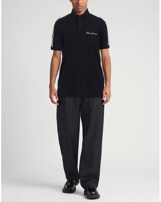 ARMANI EXCHANGE Black Polo Shirt for men